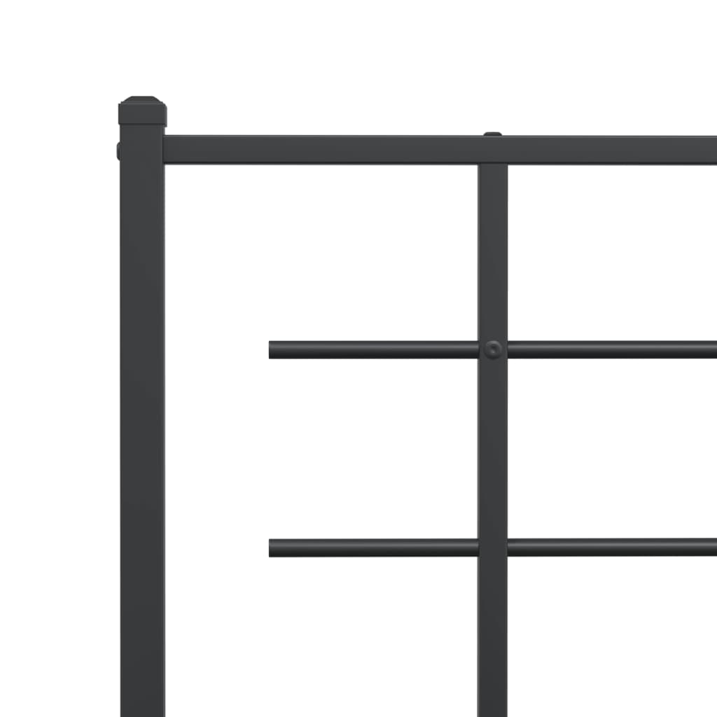 vidaXL Ersatz-Kopfteil Metall Schwarz 75 cm