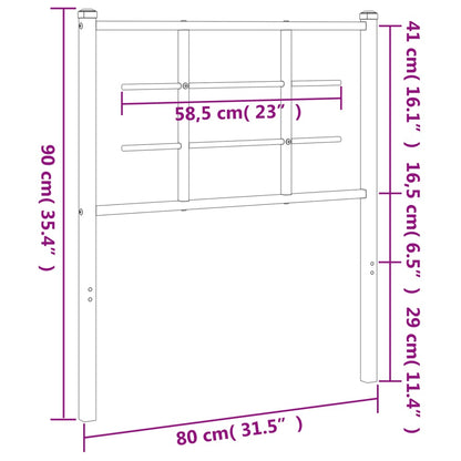 vidaXL Ersatz-Kopfteil Metall Schwarz 75 cm