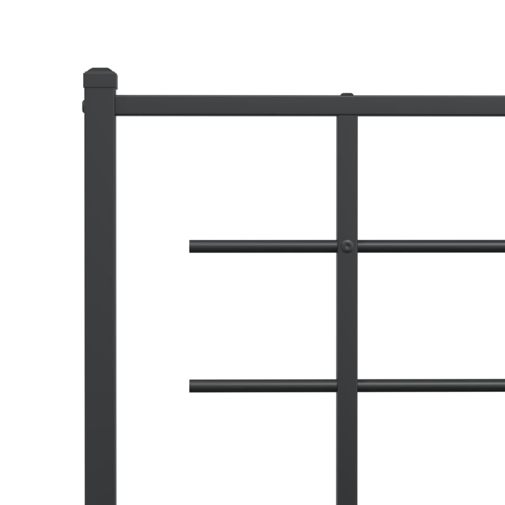 vidaXL Ersatz-Kopfteil Metall Schwarz 100 cm