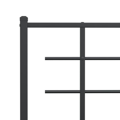 vidaXL Ersatz-Kopfteil Metall Schwarz 100 cm