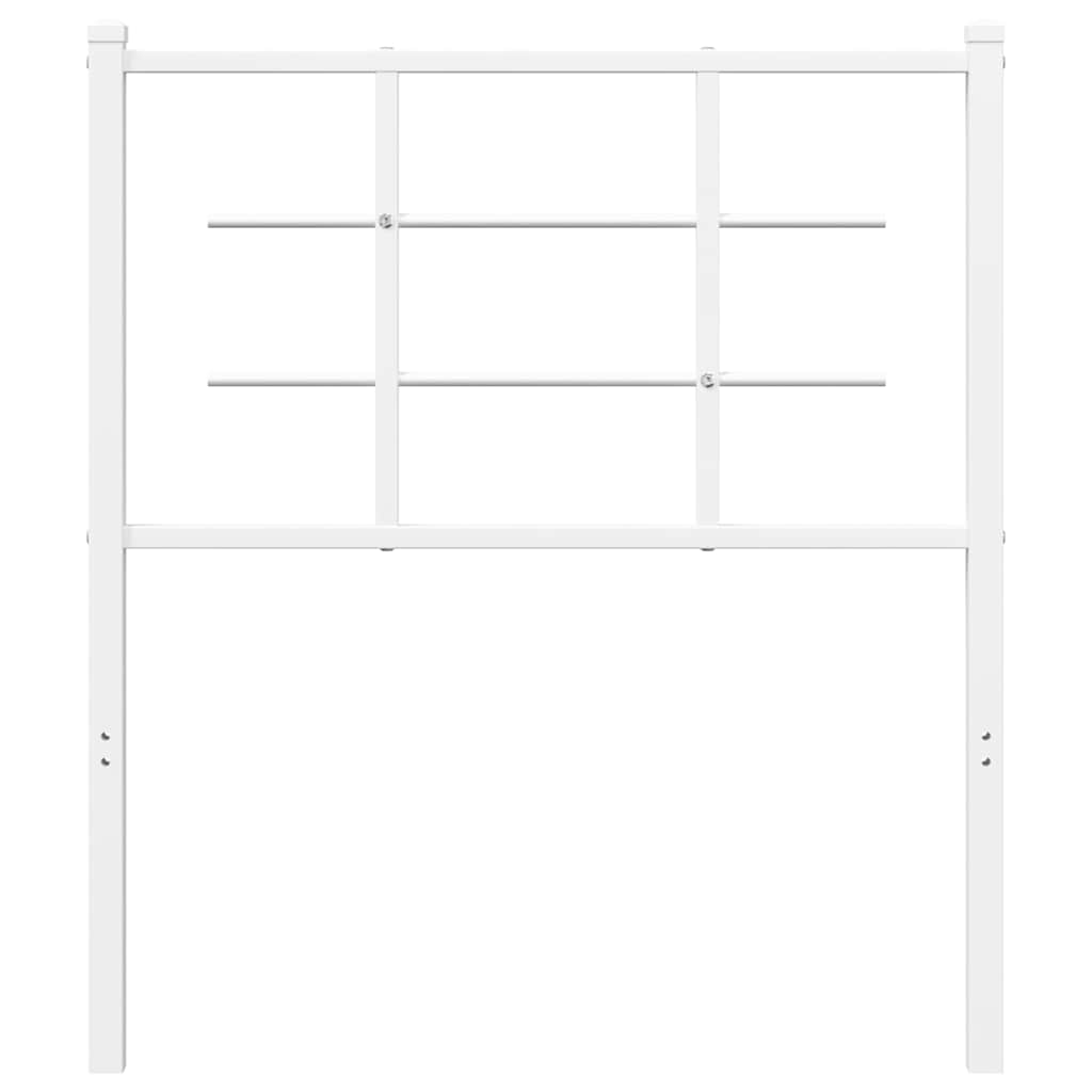 vidaXL Ersatz-Kopfteil Metall Weiß 75 cm