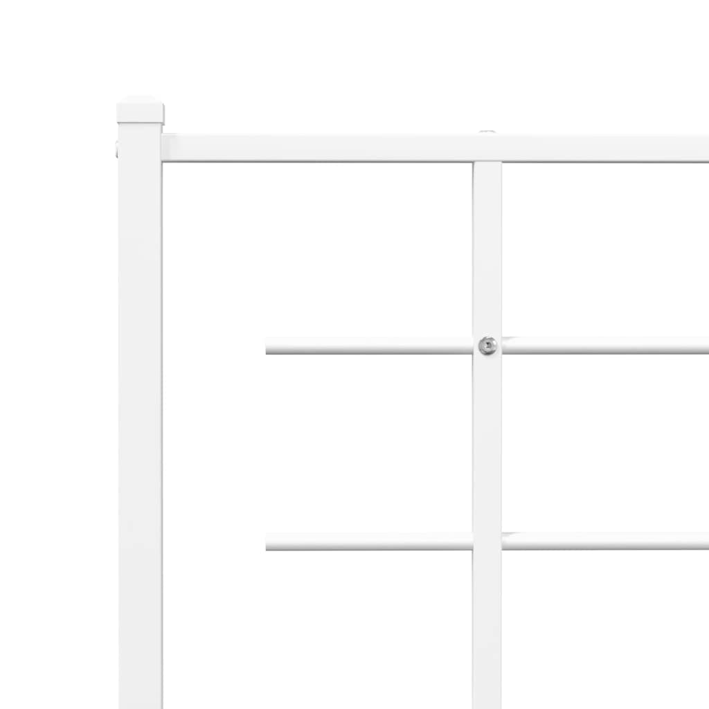 vidaXL Ersatz-Kopfteil Metall Weiß 75 cm