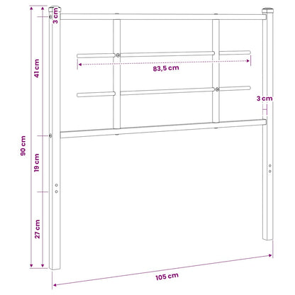vidaXL Ersatz-Kopfteil Metall Weiß 100 cm