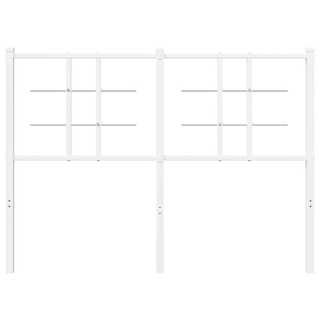 vidaXL Ersatz-Kopfteil Metall Weiß 120 cm