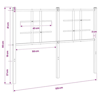vidaXL Ersatz-Kopfteil Metall Weiß 120 cm
