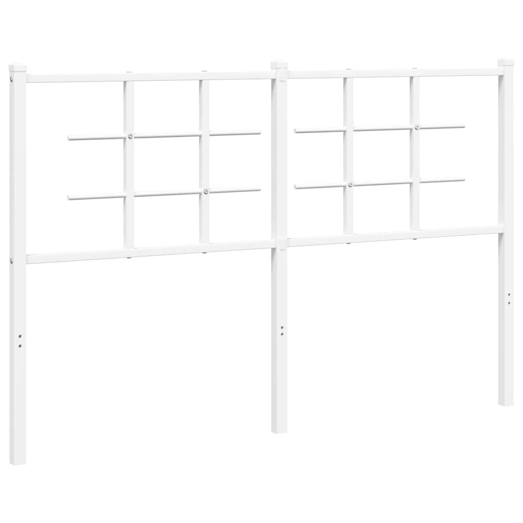 vidaXL Ersatz-Kopfteil Metall Weiß 135 cm