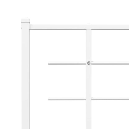 vidaXL Ersatz-Kopfteil Metall Weiß 135 cm