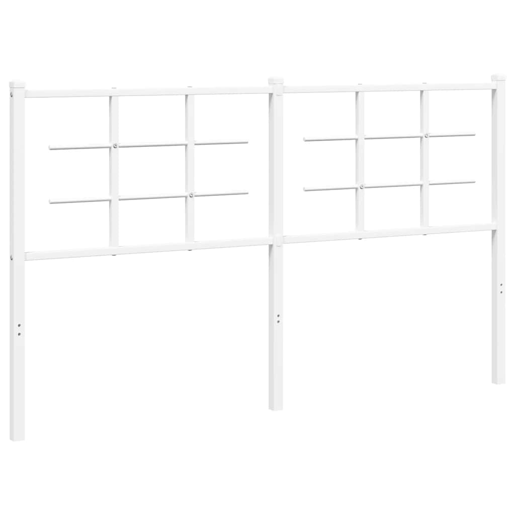 vidaXL Ersatz-Kopfteil Metall Weiß 150 cm