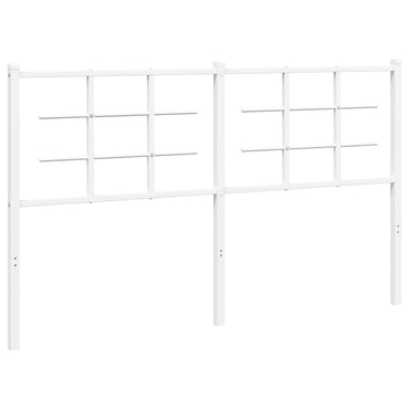 vidaXL Ersatz-Kopfteil Metall Weiß 160 cm