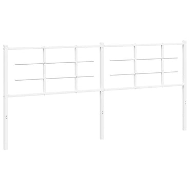 vidaXL Ersatz-Kopfteil Metall Weiß 193 cm