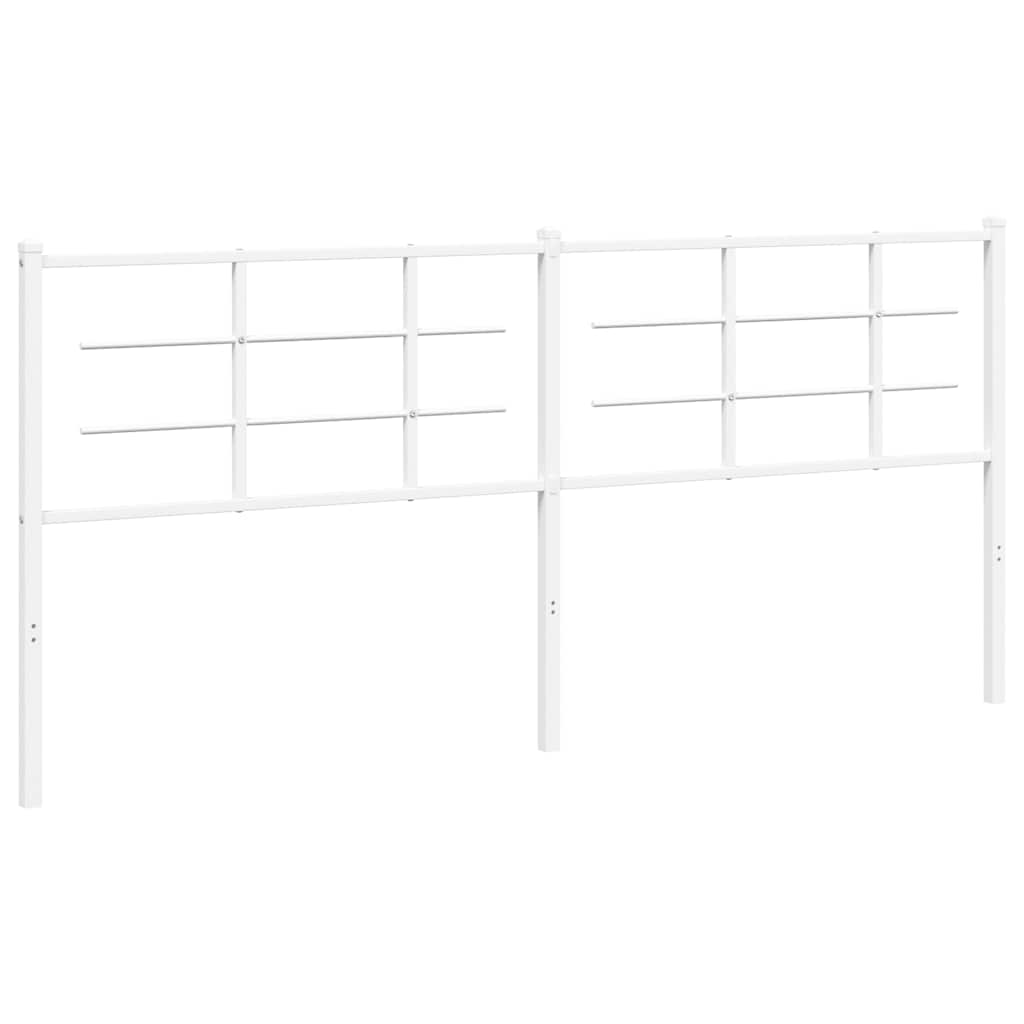 vidaXL Ersatz-Kopfteil Metall Weiß 200 cm