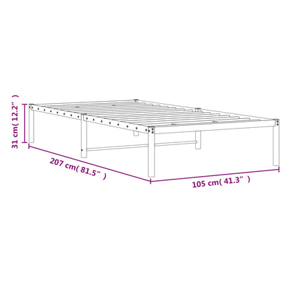 Bettgestell Metall Schwarz 100x200 cm