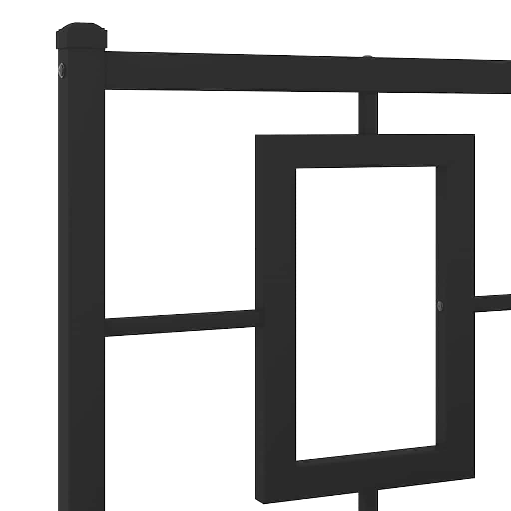 vidaXL Ersatz-Kopfteil Metall Schwarz 193 cm
