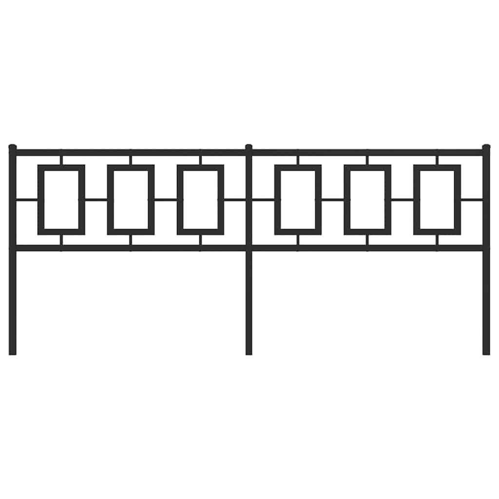 Ersatz-Kopfteil Metall Schwarz 200 cm