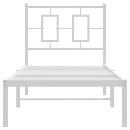 vidaXL Cadre de lit avec tête de lit Métal Blanc 80x200 cm