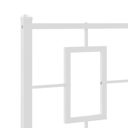vidaXL Ersatz-Kopfteil Metall Weiß 100 cm