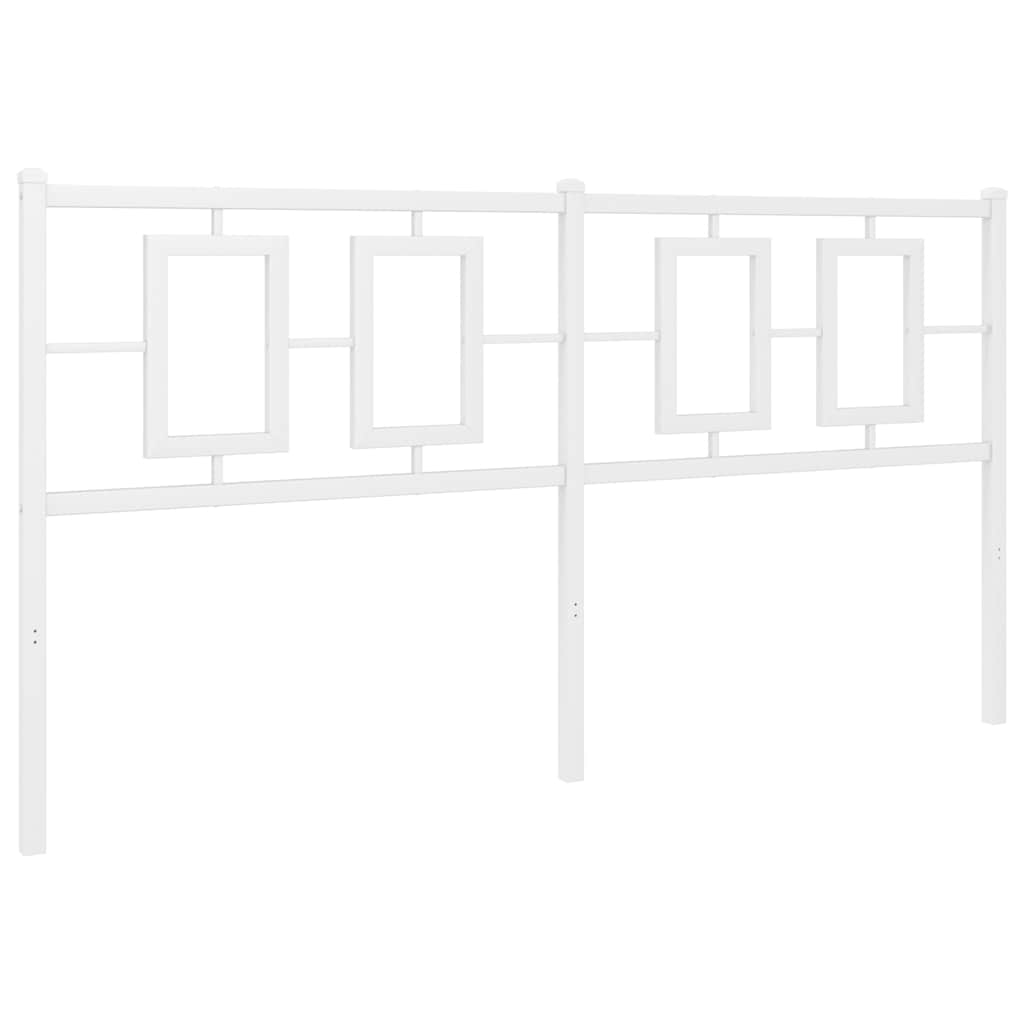 vidaXL Ersatz-Kopfteil Metall Weiß 150 cm