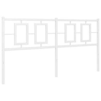 vidaXL Ersatz-Kopfteil Metall Weiß 150 cm