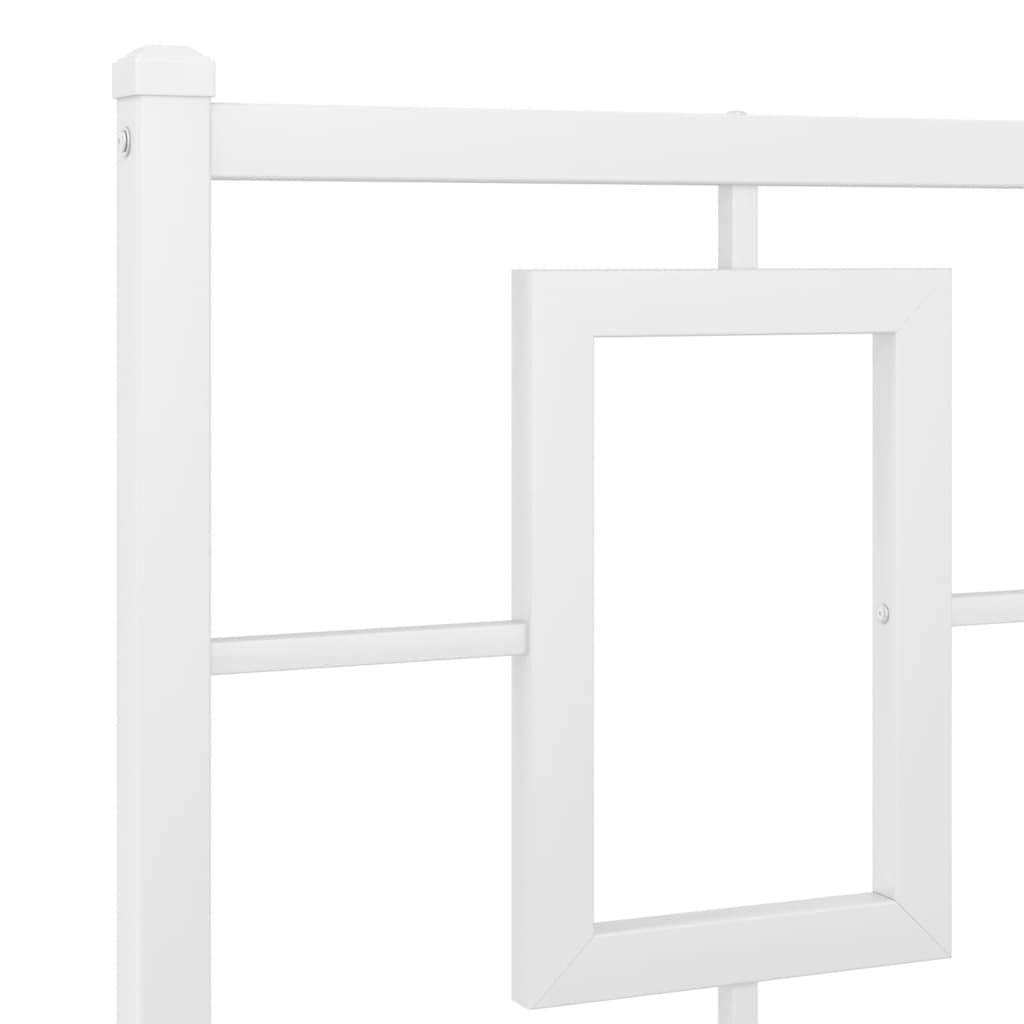 vidaXL Ersatz-Kopfteil Metall Weiß 150 cm