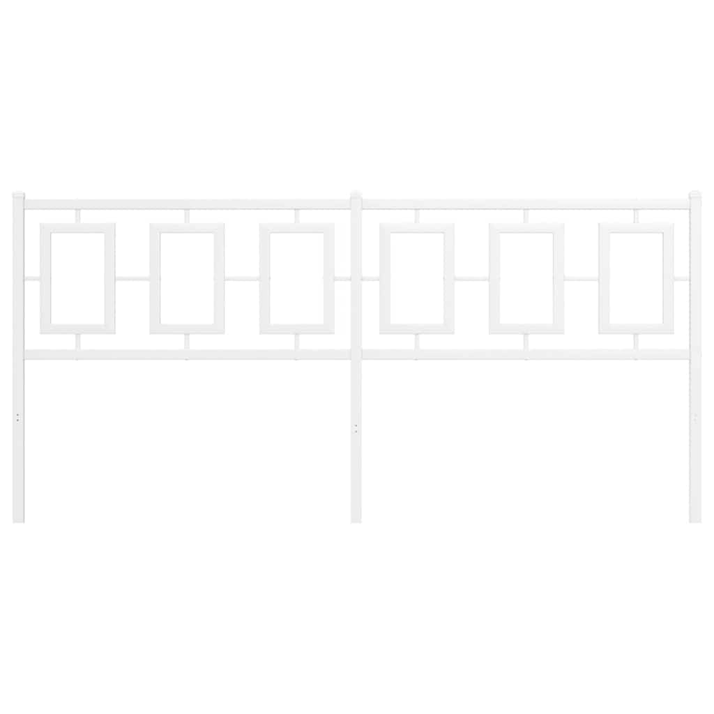 Ersatz-Kopfteil Metall Weiß 180 cm