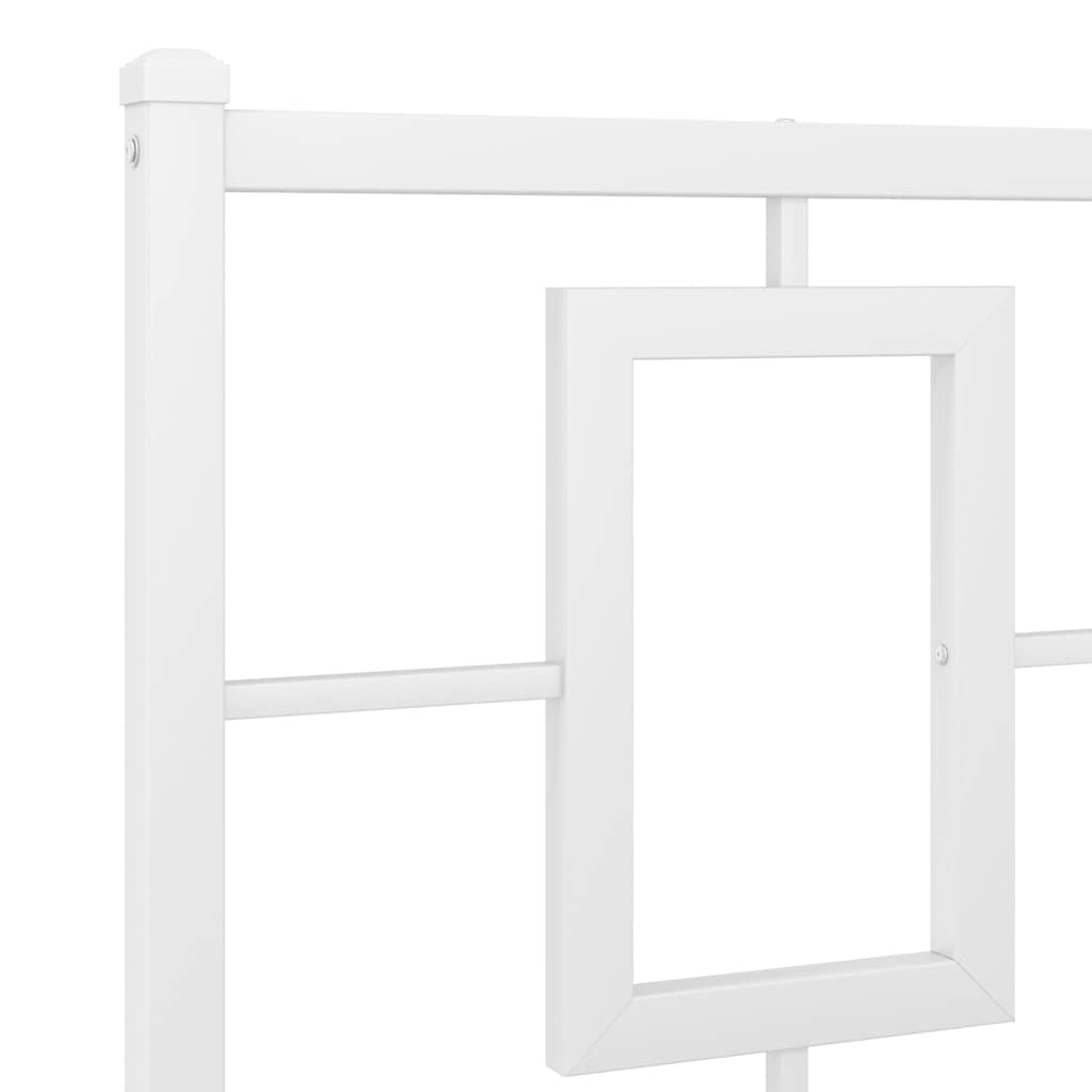vidaXL Ersatz-Kopfteil Metall Weiß 193 cm