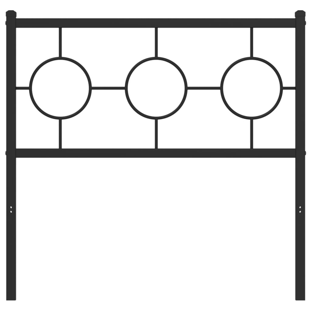 vidaXL Ersatz-Kopfteil Metall Schwarz 90 cm
