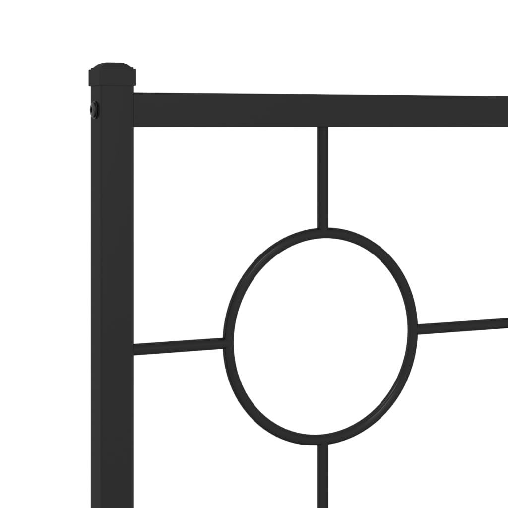 vidaXL Ersatz-Kopfteil Metall Schwarz 90 cm