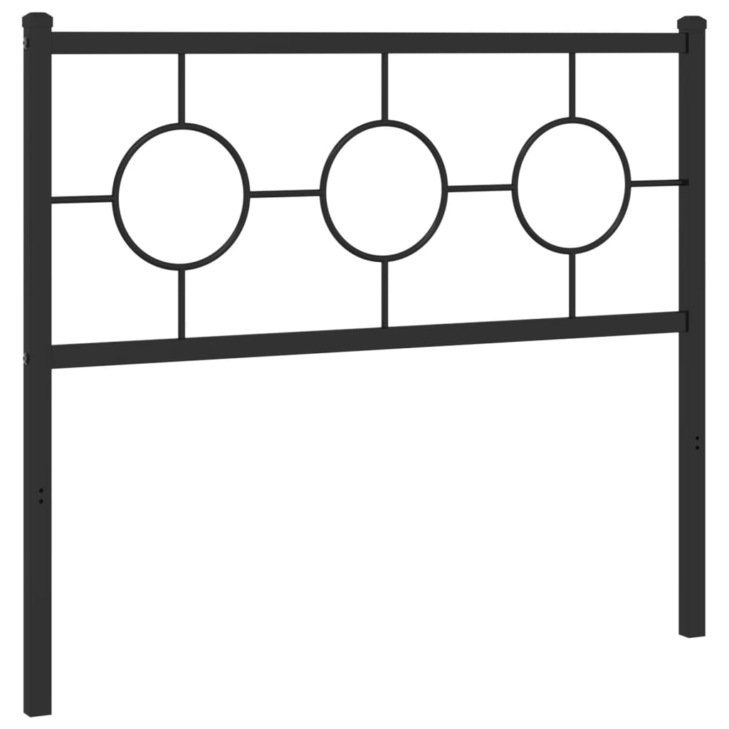 vidaXL Ersatz-Kopfteil Metall Schwarz 100 cm