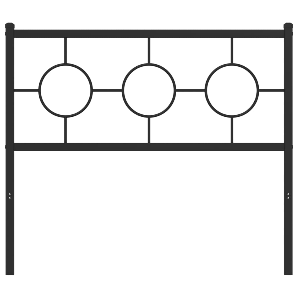 vidaXL Ersatz-Kopfteil Metall Schwarz 100 cm