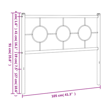 vidaXL Ersatz-Kopfteil Metall Schwarz 100 cm