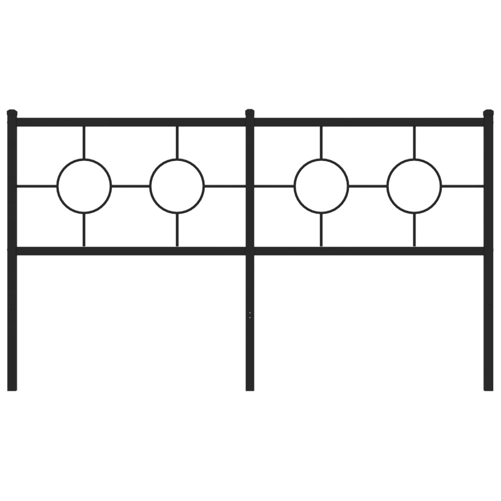 vidaXL Ersatz-Kopfteil Metall Schwarz 150 cm