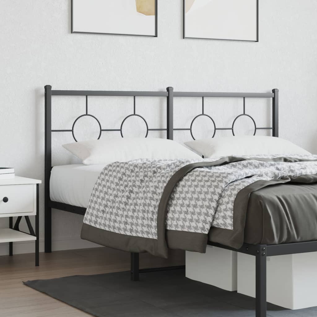 vidaXL Ersatz-Kopfteil Metall Schwarz 150 cm