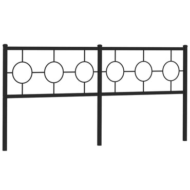 vidaXL Ersatz-Kopfteil Metall Schwarz 180 cm