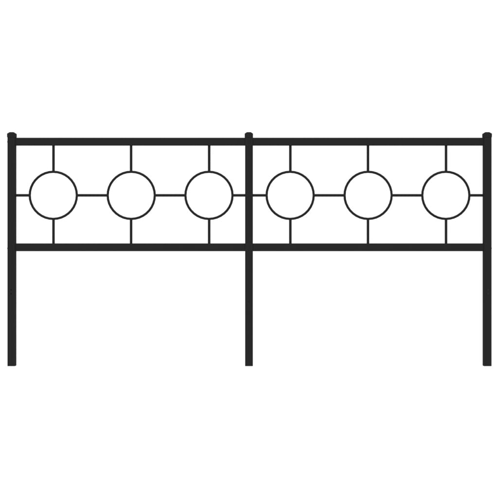 vidaXL Ersatz-Kopfteil Metall Schwarz 180 cm