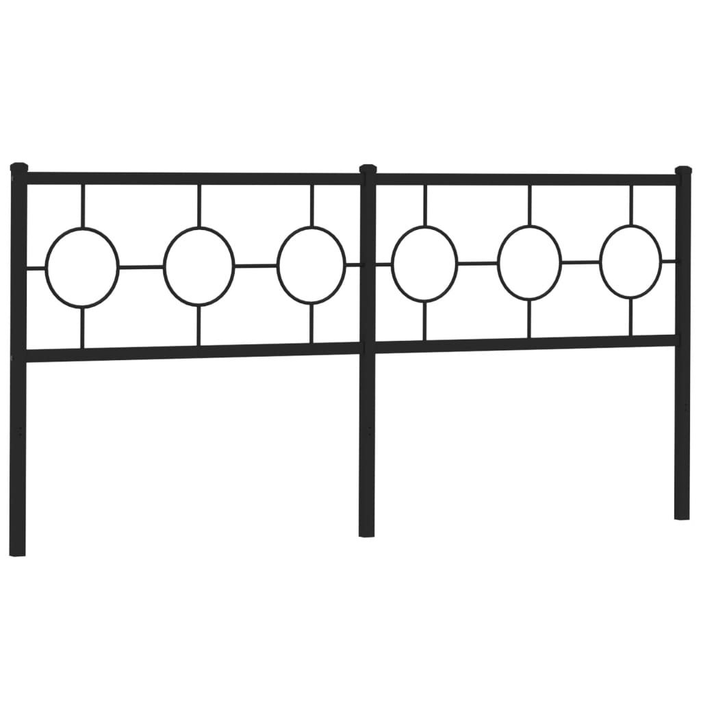 vidaXL Ersatz-Kopfteil Metall Schwarz 180 cm