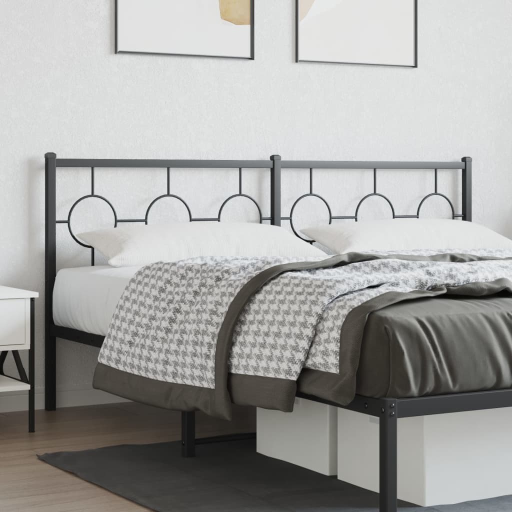 vidaXL Ersatz-Kopfteil Metall Schwarz 180 cm