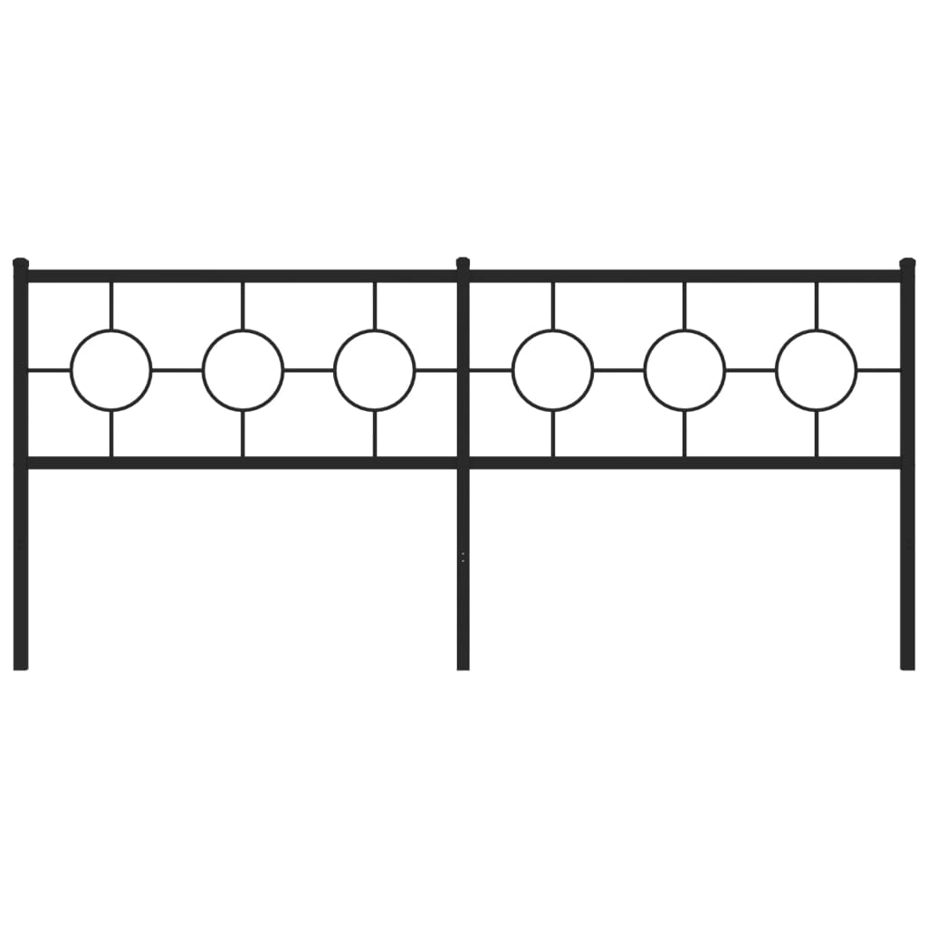 vidaXL Ersatz-Kopfteil Metall Schwarz 193 cm