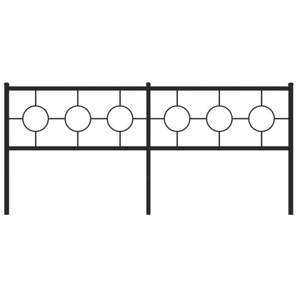 vidaXL Ersatz-Kopfteil Metall Schwarz 193 cm