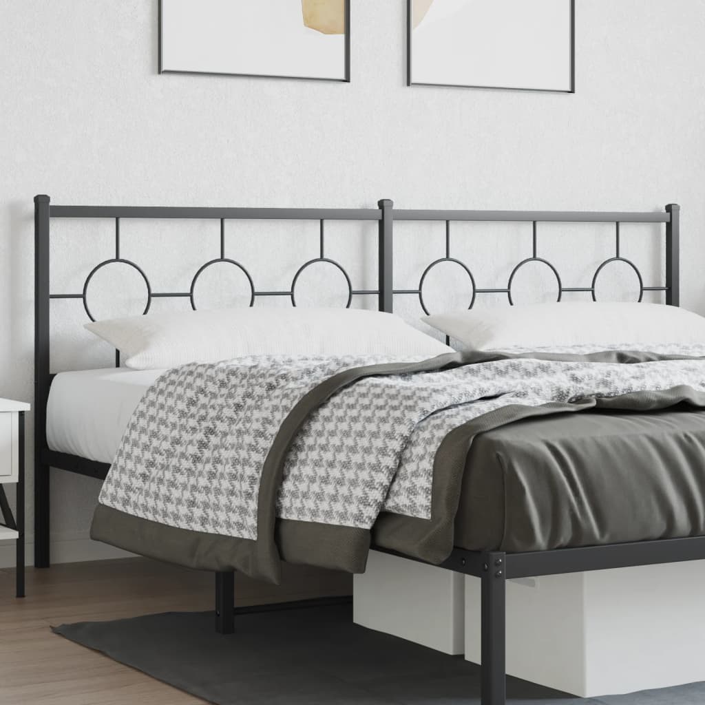 vidaXL Ersatz-Kopfteil Metall Schwarz 193 cm