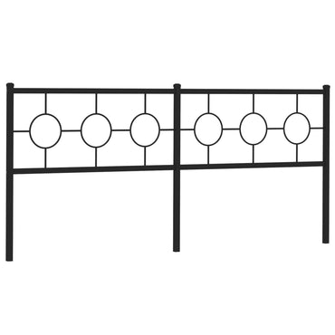 vidaXL Ersatz-Kopfteil Metall Schwarz 200 cm