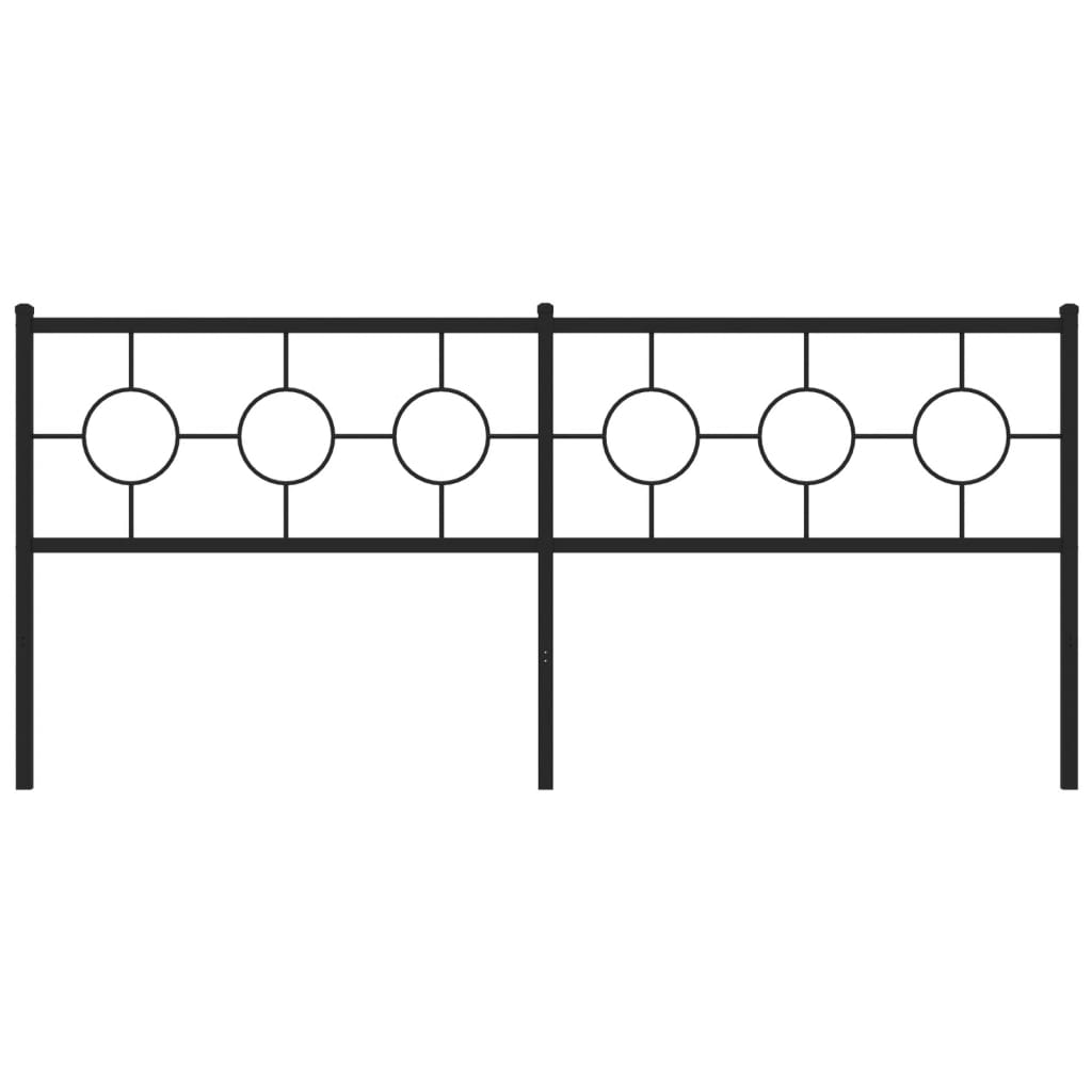 vidaXL Ersatz-Kopfteil Metall Schwarz 200 cm
