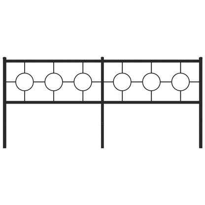 vidaXL Ersatz-Kopfteil Metall Schwarz 200 cm