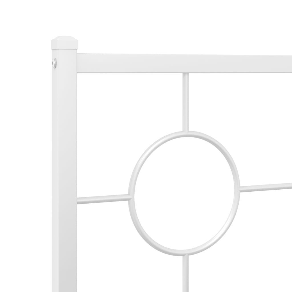 vidaXL Ersatz-Kopfteil Metall Weiß 75 cm