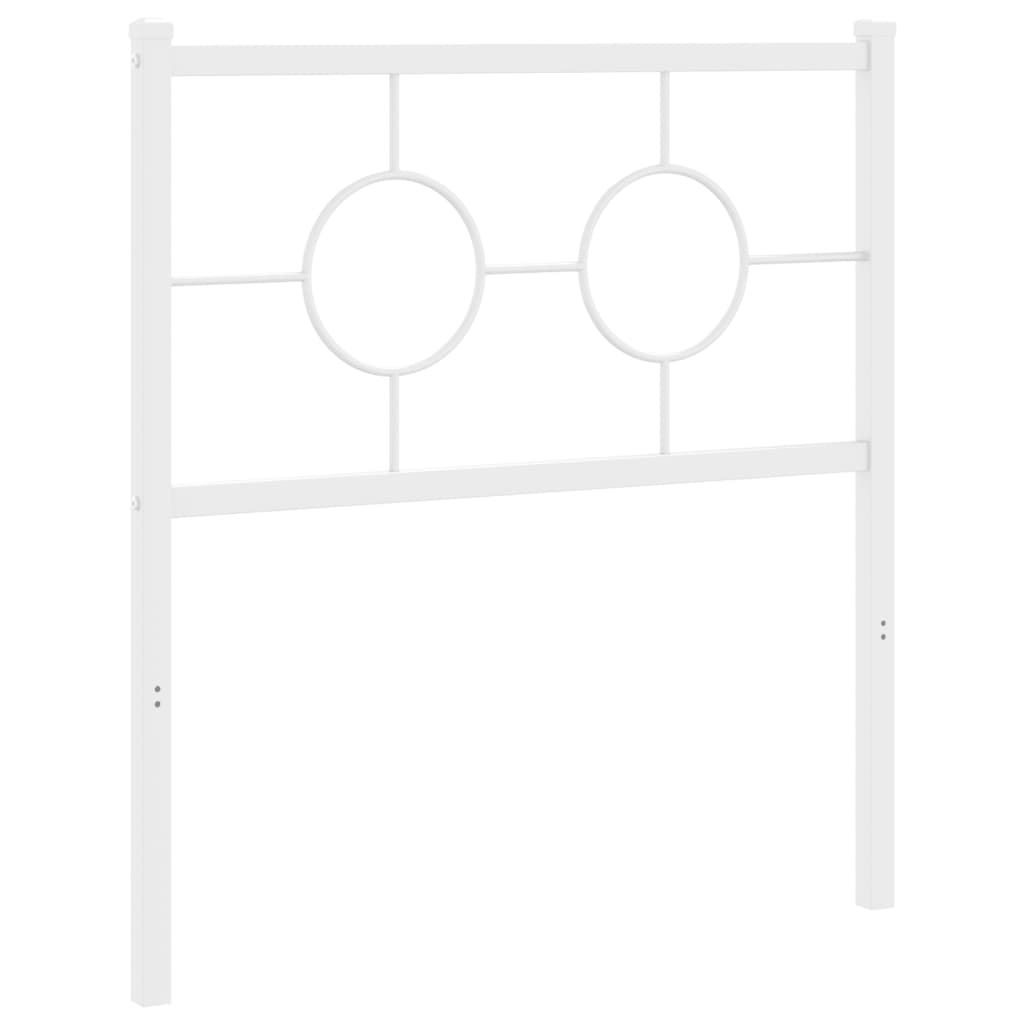 vidaXL Ersatz-Kopfteil Metall Weiß 80 cm