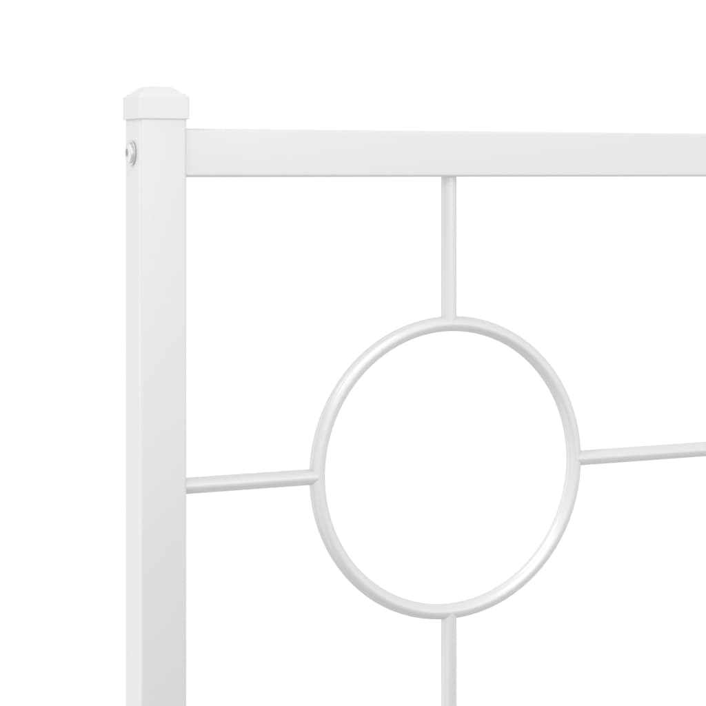 vidaXL Ersatz-Kopfteil Metall Weiß 80 cm