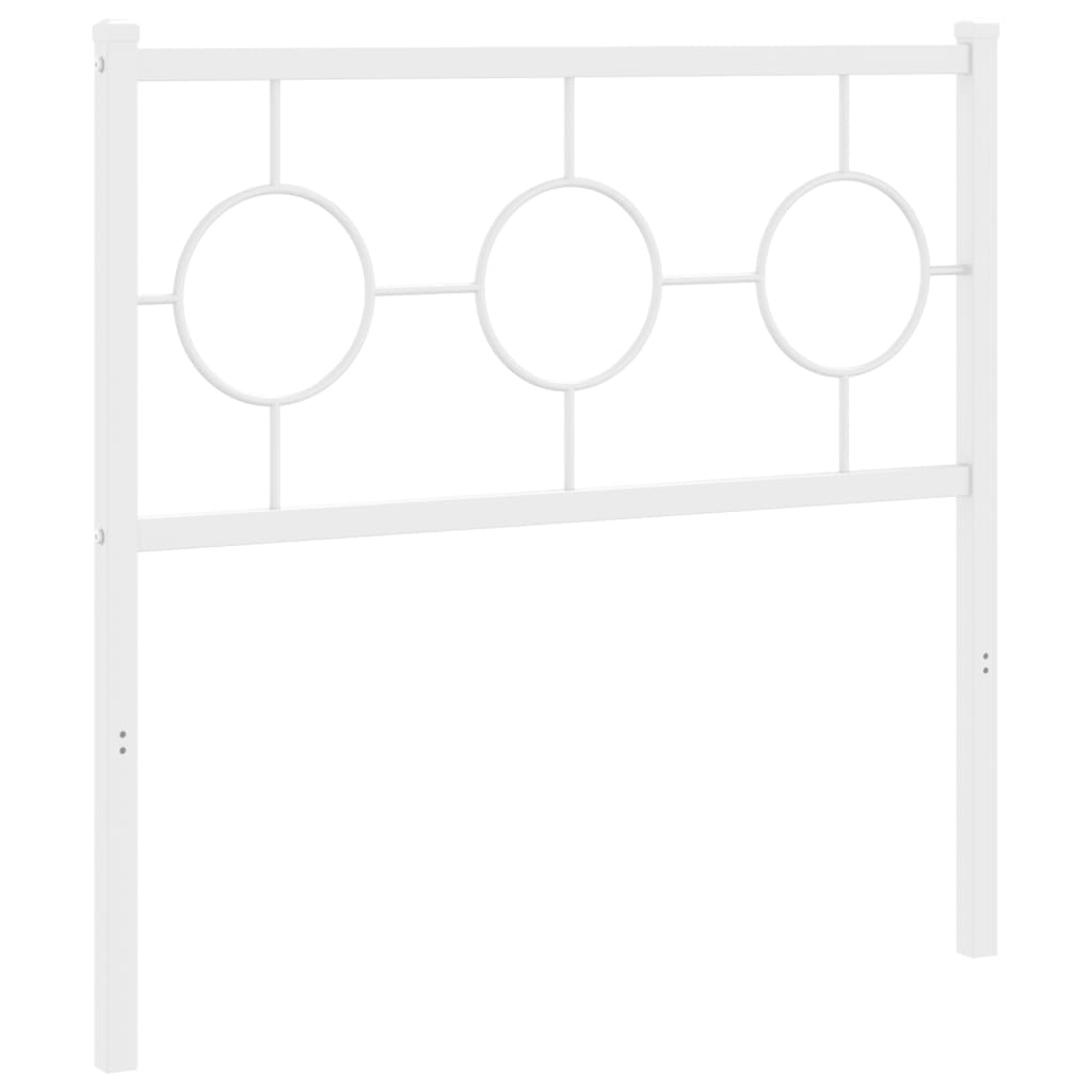 vidaXL Ersatz-Kopfteil Metall Weiß 90 cm
