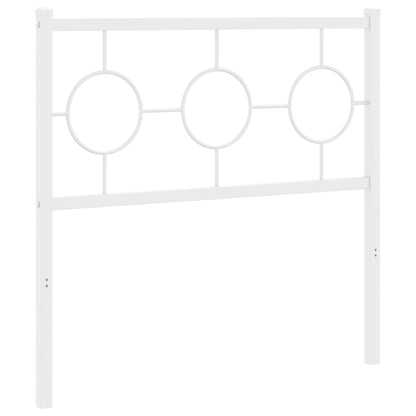 vidaXL Ersatz-Kopfteil Metall Weiß 90 cm