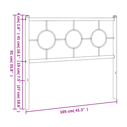 vidaXL Ersatz-Kopfteil Metall Weiß 100 cm