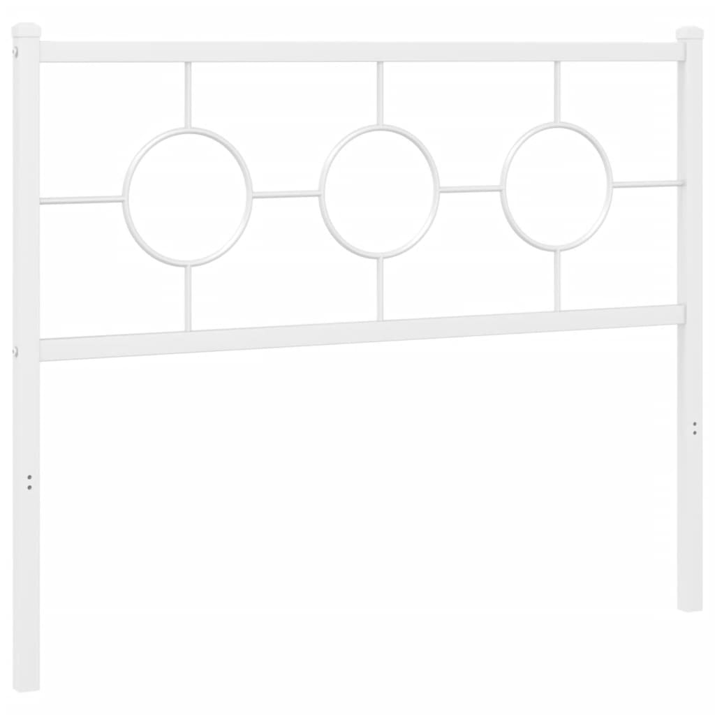 vidaXL Ersatz-Kopfteil Metall Weiß 107 cm