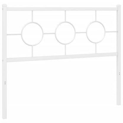 vidaXL Ersatz-Kopfteil Metall Weiß 107 cm